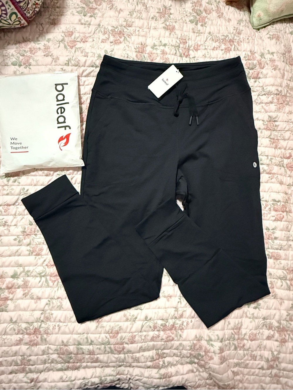 Baleaf Black Performance Drawstring Leggings